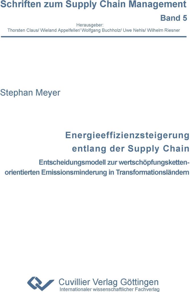 steigerung entlang der Supply Chain. Entscheidungsmodell zur wertschöpfungskettenorientierten Emissionsminderung in Transformationsländern