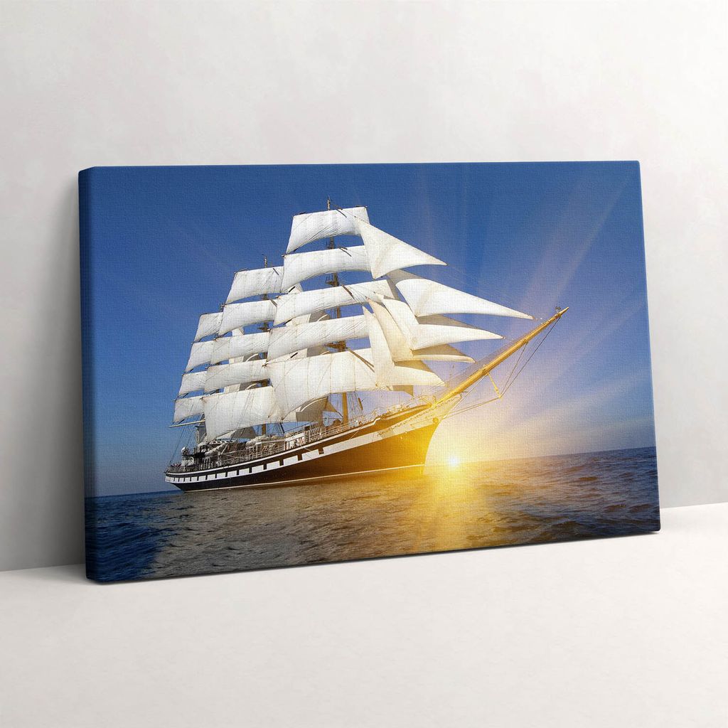 Segelyachten - Segeln – Leinwandbild Wandbild – 60x40 cm – Leinwandbilder – Wandbilder – Schlafzimmer – Flur