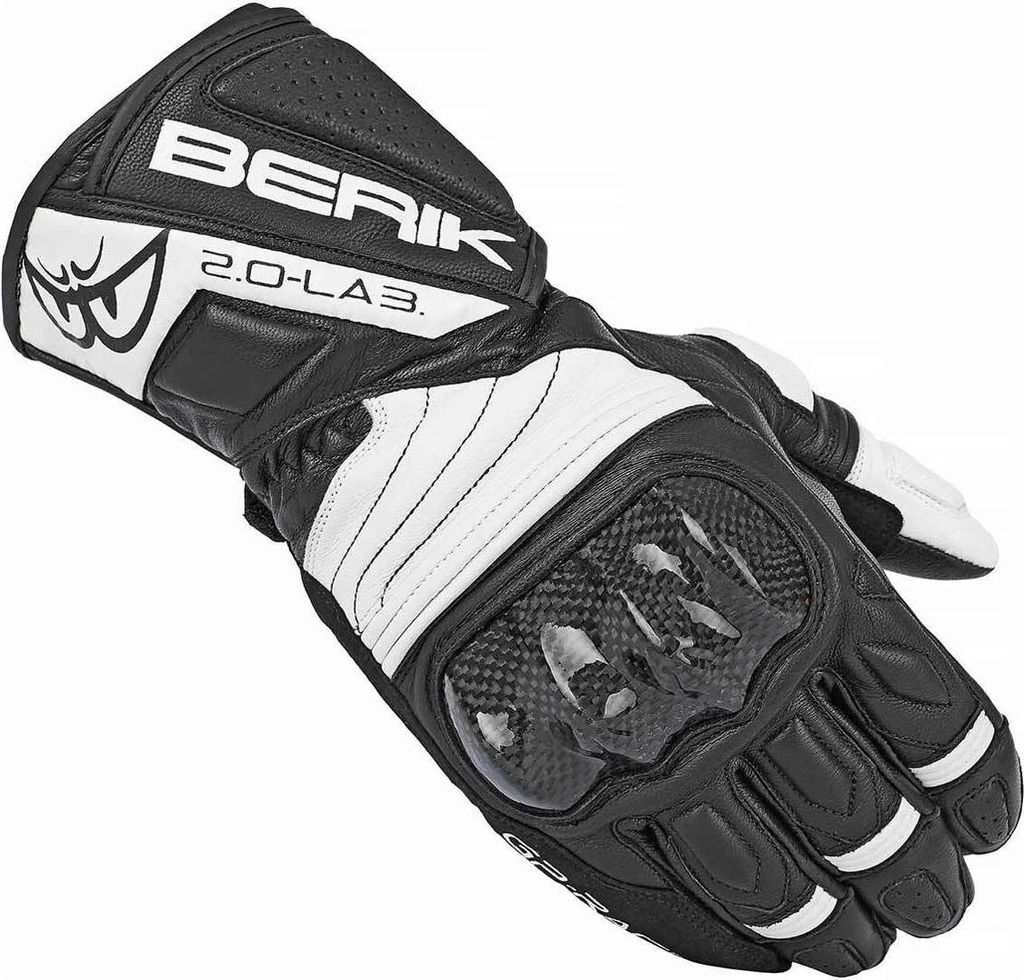 Berik Zoldar Motorradhandschuhe, schwarz/weiß, 3XL