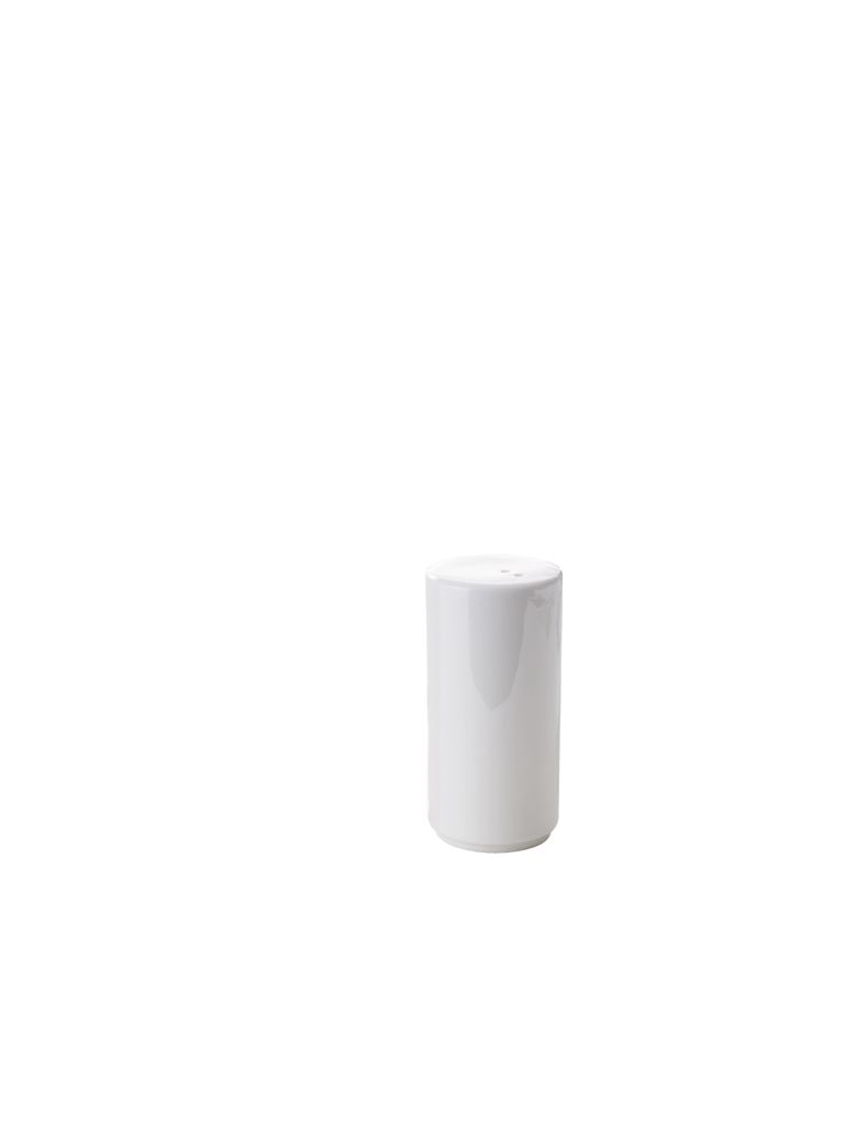 ASA Selection à table Salzstreuer Zylindrisch, Fine Bone China, Warmes Weiß, H 6.5 cm, 1975013