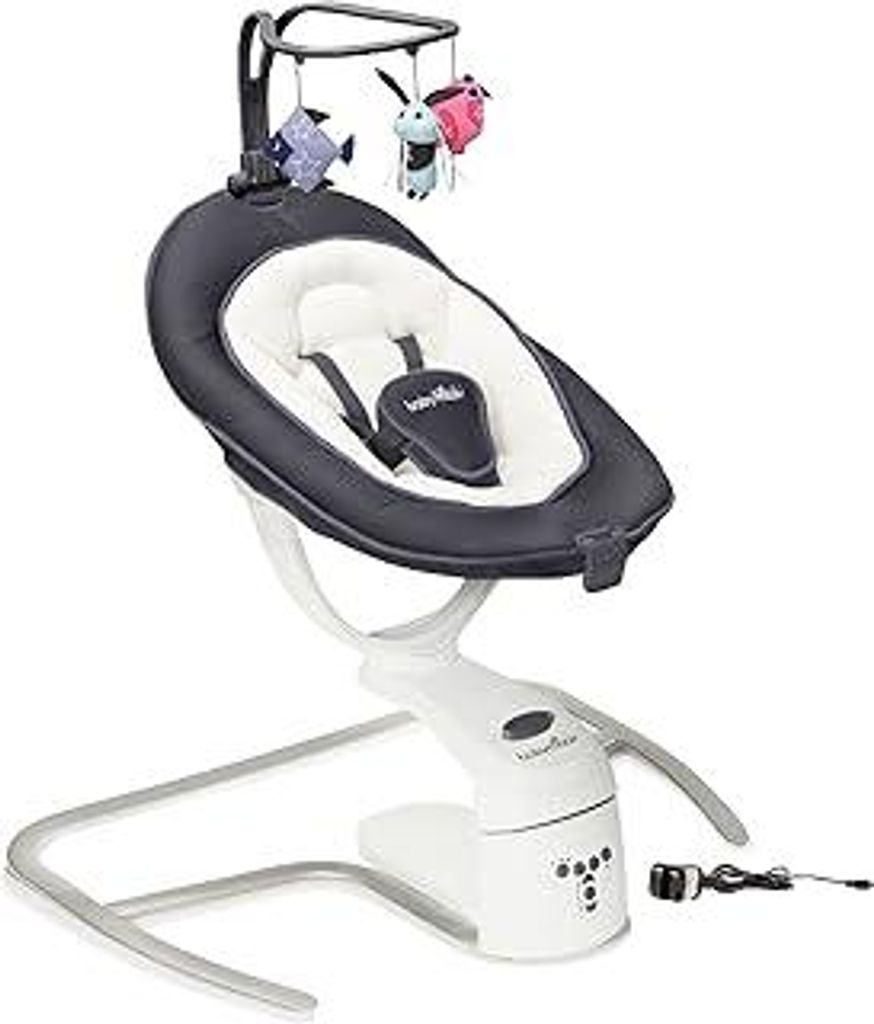Babymoov Babyschaukel Swoon Motion Zink - inkl. 8 Melodien, 360° Sitzfläche, verstellbare Rückenlehne und Bewegungsmelder, 1 Stück (1er Pack)