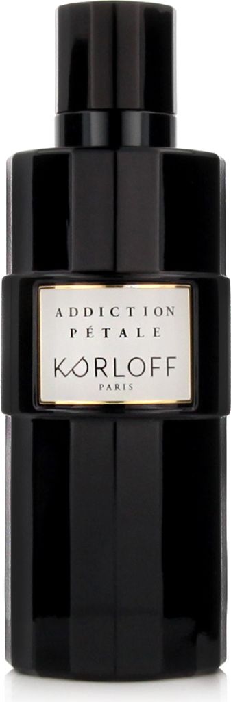 A product shot of a black perfume bottle.