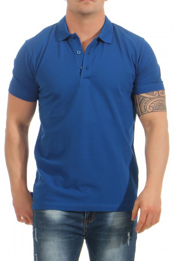 Mivaro Herren Poloshirt einfarbig – Polo Shirt aus 100 % Produktbild 