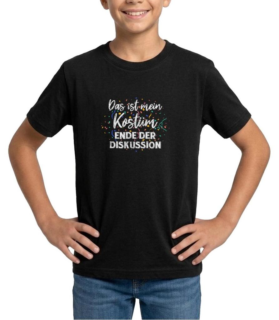 Spreadshirt Das Ist Mein Kostüm Ende Fasching Outfit Sarkastisch Teenager T-Shirt, 134/146 (9-11 Jahre), Schwarz