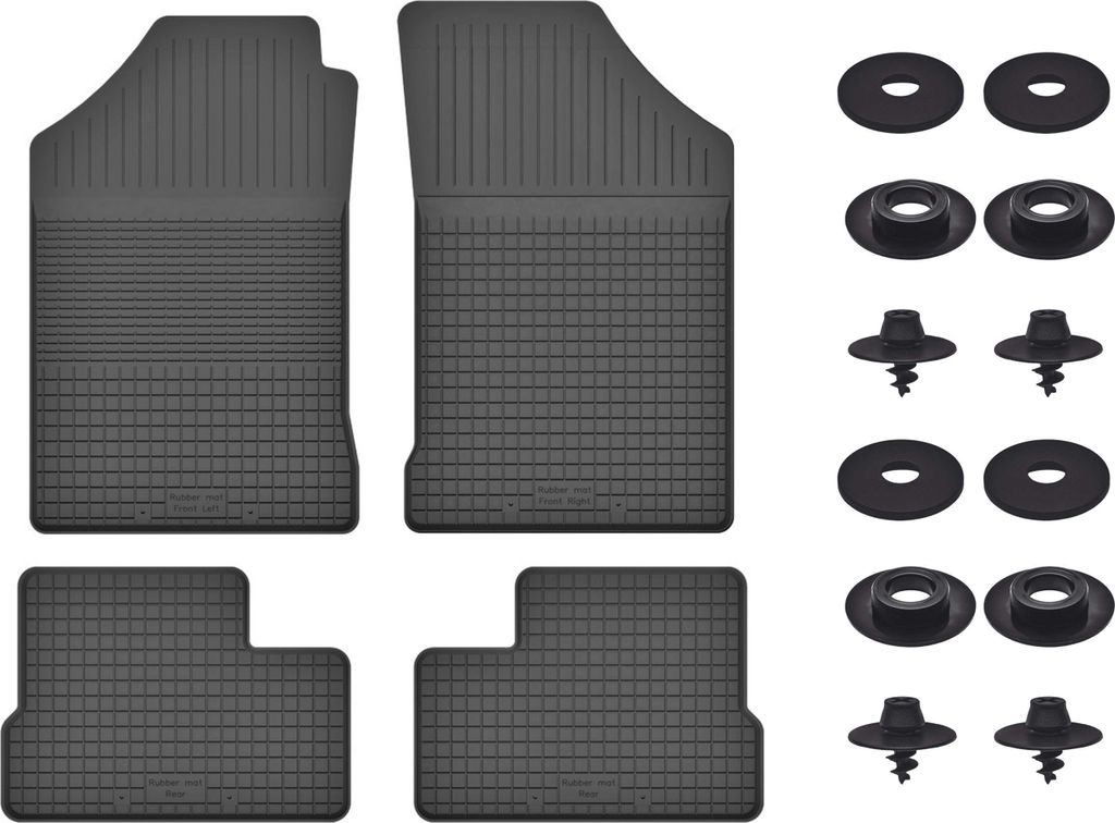 Gummimatten Mit Stoppern Für: Nissan Micra K11 (1992-2003) Schwarz Set