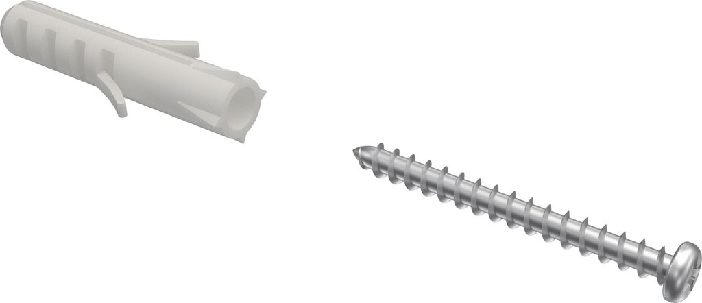 Interdeco Rundkopf-Schrauben / Kreuzschlitzschrauben 3 x 30 mm und Dübel 6 mm, Typ Primax, Pack. 10 Stk.