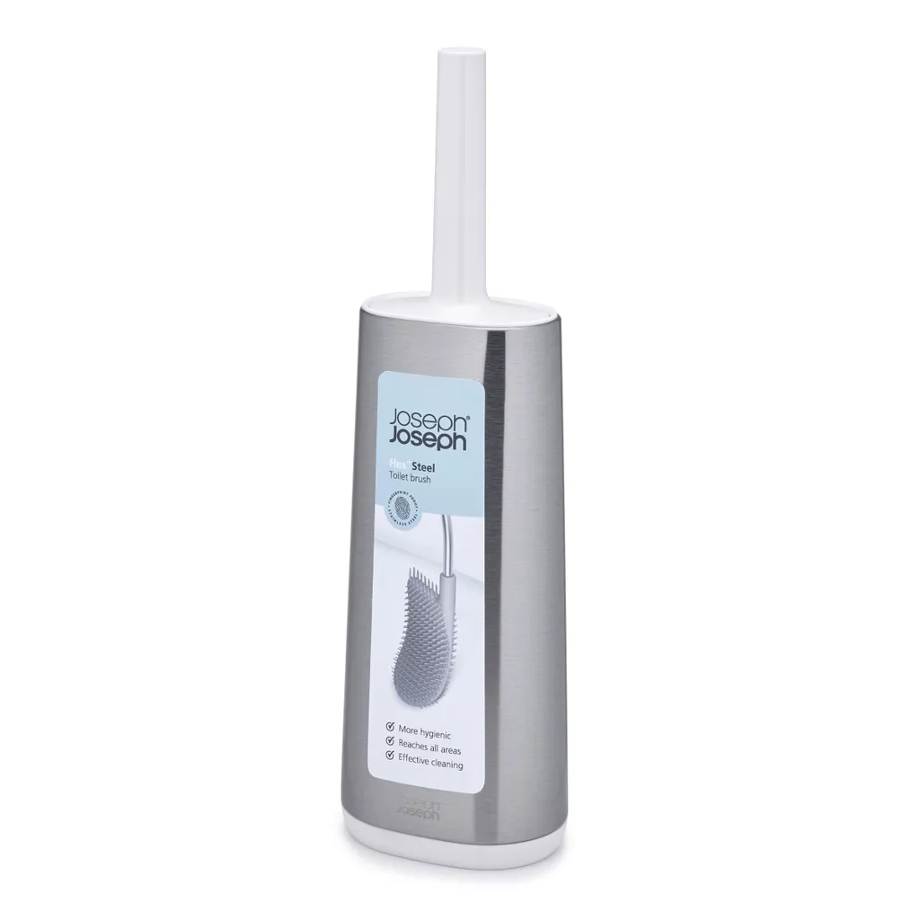 Joseph Joseph Flex Brosse WC avec Support en Acier Inoxydable Argenté - 14