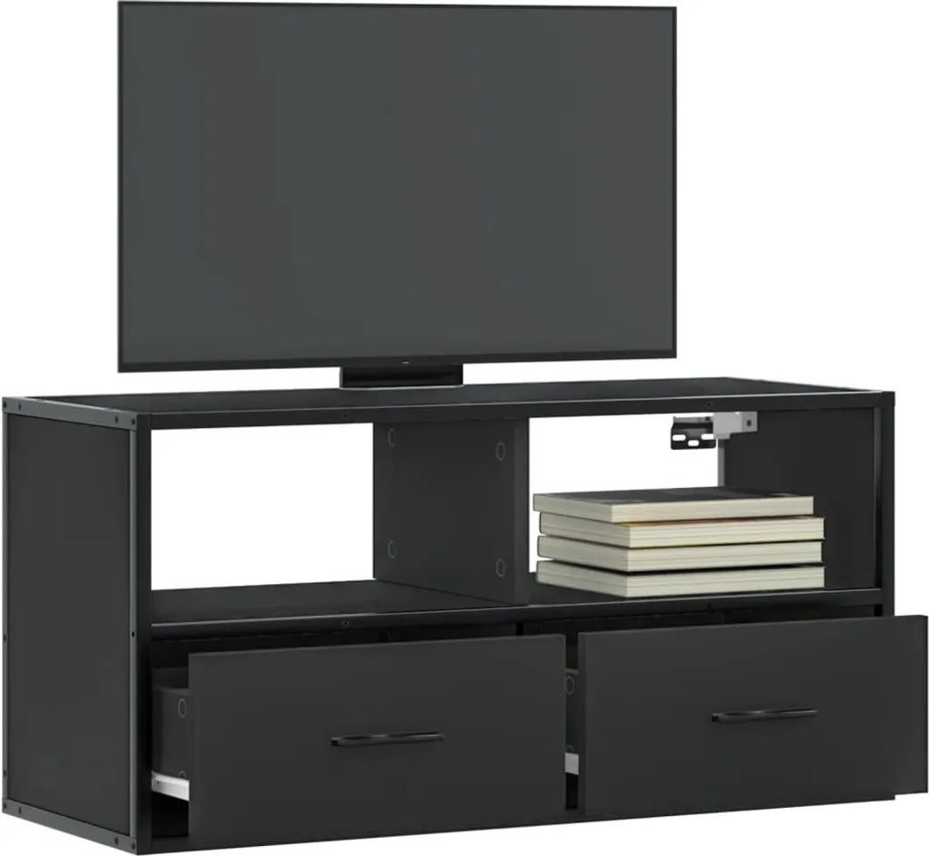 Maison Exclusive Mobile TV 80x31x39,5 cm Nero - Facile Montaggio