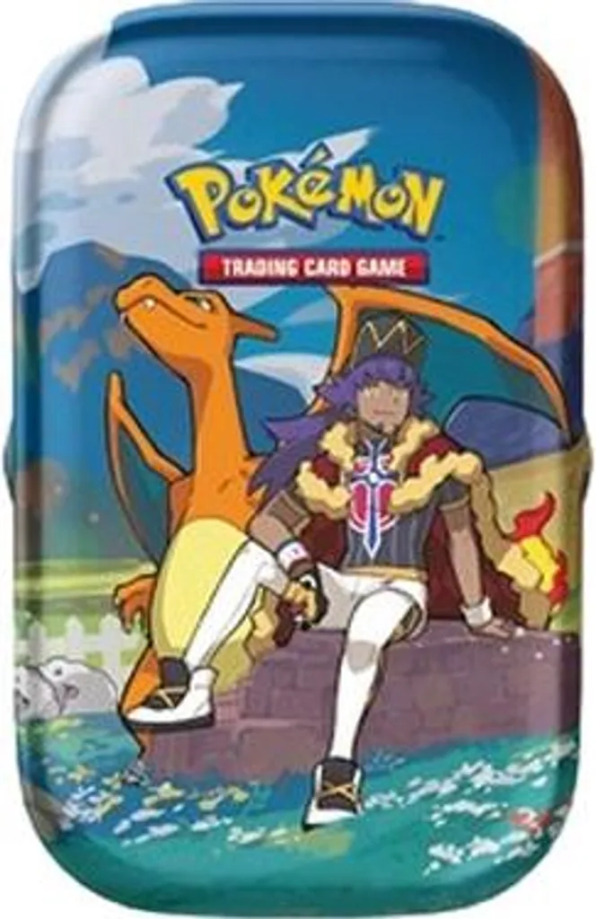 Mini Boîte Métal Pokémon Zénith Suprême Leon et Dracaufeu Galar TCG