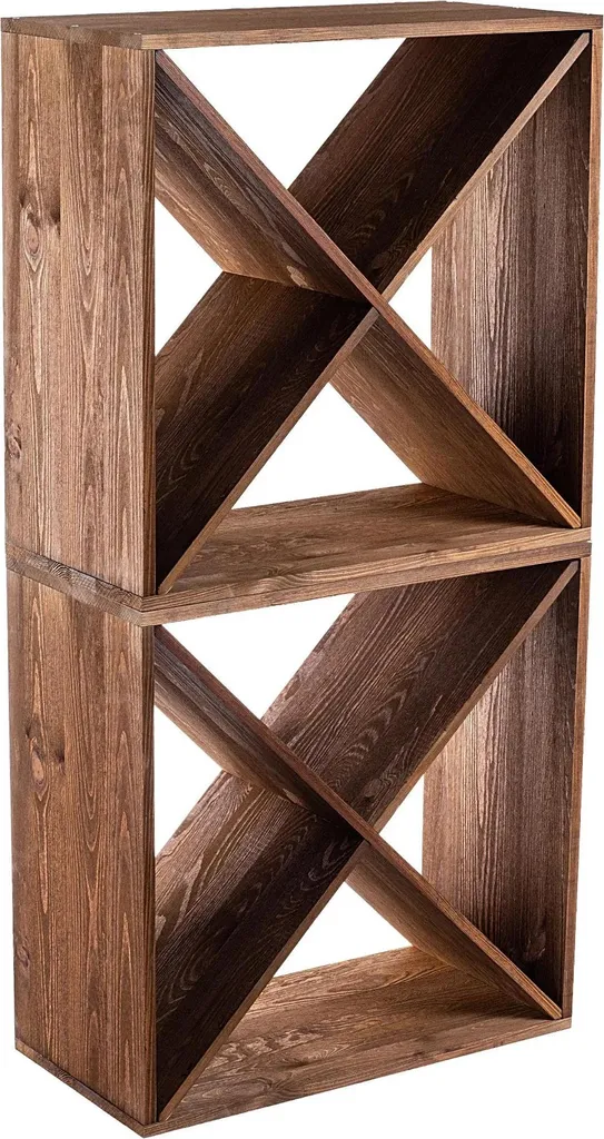 Porte-bouteilles en bois idéal pour cave et salon - Modèle X