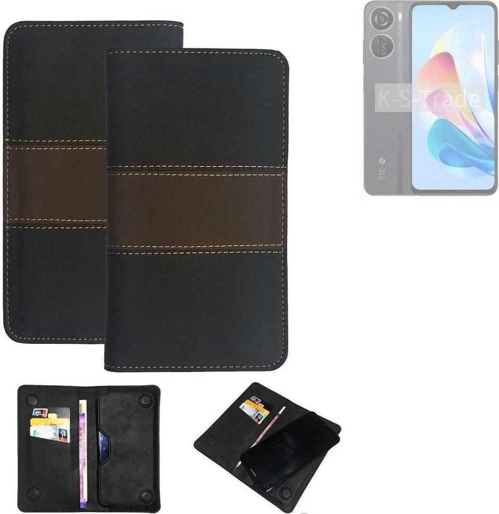 K-S-Trade Hülle Handyhülle kompatibel mit ZTE Blade V40 Design Schutzhülle Walletcase Bookstyle Tasche Schutz Case Handytasche Wallet Cover