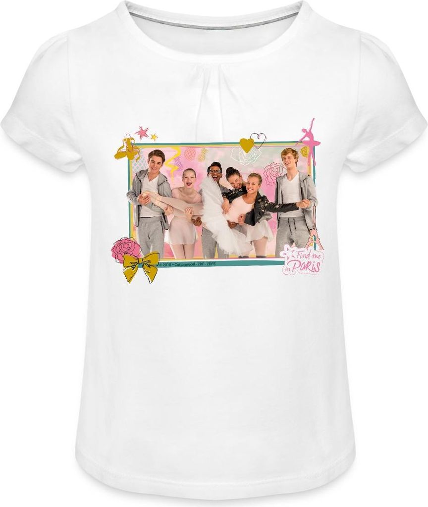 Spreadshirt Find me in Paris Charaktere Mädchen T-Shirt Twist, 2 Jahre, Weiß