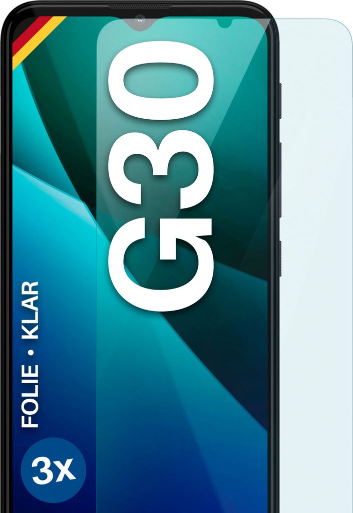 moex 3x Schutzfolie kompatibel mit Motorola Moto G30 - Displayschutzfolie dünn Folie, Klar