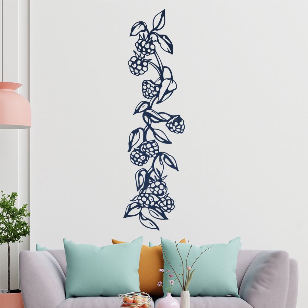 Blume - Ranken Wandtattoo in 6 Größen - Wandaufkleber Wall Sticker - Dekoration, Küche, Wohnzimmer, Schlafzimmer, Badezimmer