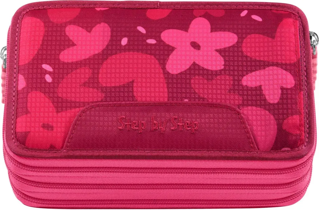 Grande trousse scolaire triple compartiment Wild Horse Nora pourpre XXL