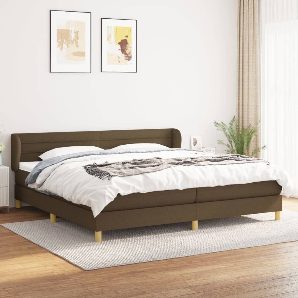 "2026 Promotion" Boxspringbett mit Matratze - Dunkelbraun - 200x200 cm - Stoff - Polsterbett CC6469