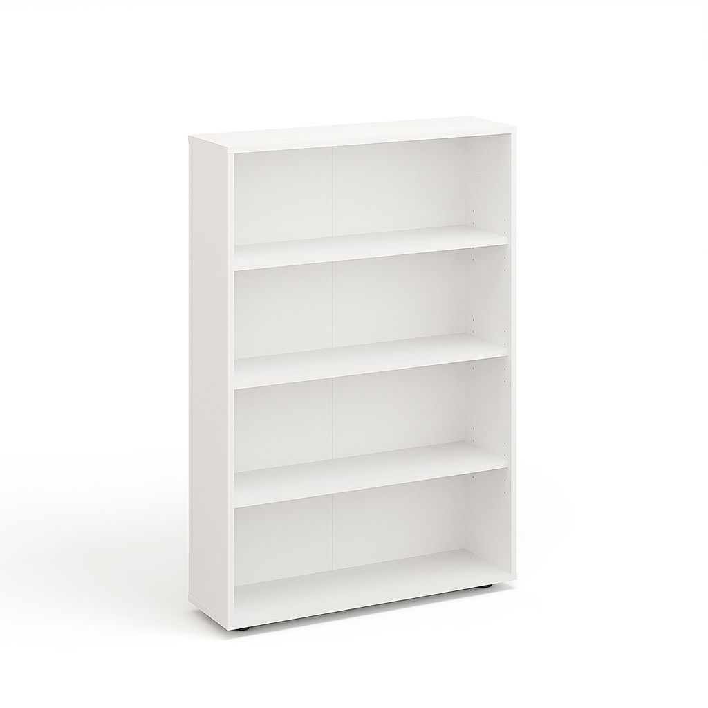 KOMTO Bücherregal 80 cm breit, weiß, Bücherregal mit 4 Produktbild 