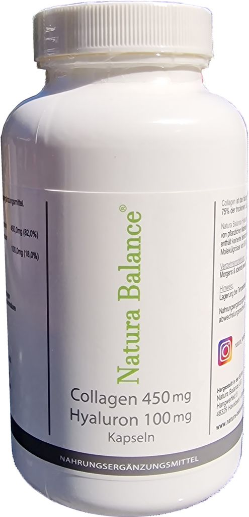 240 Kapseln Hyaluronsäure + Kollagen Collagen hochdosiert Produktbild 