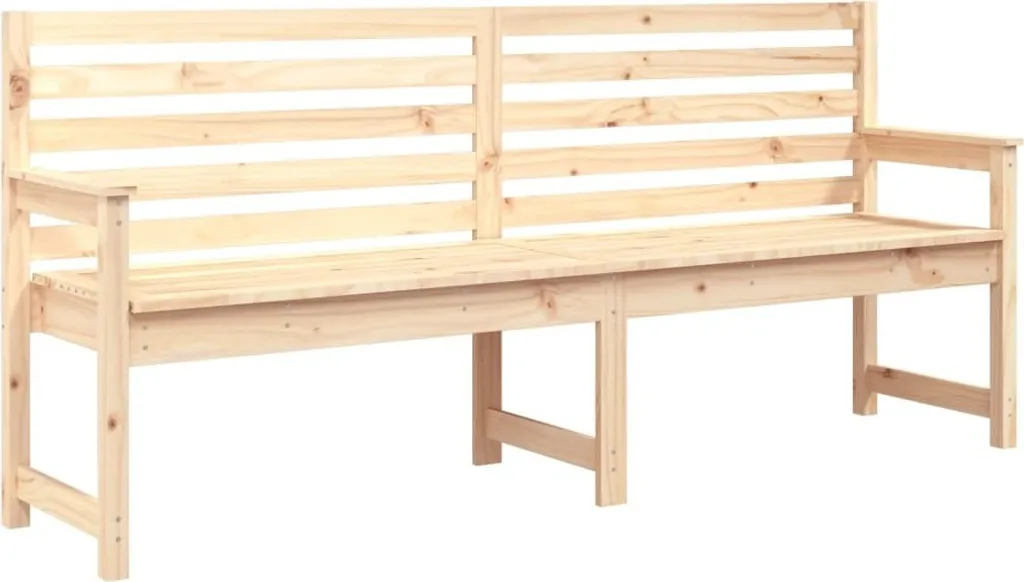 Panchina Rustica 2 metri in Legno Pino Massiccio per Tavolate all'Aperto