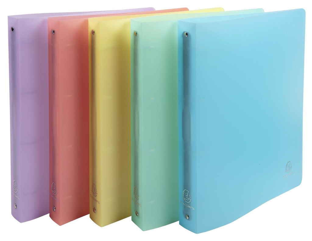 Exacompta Ringbuch A4+ PP 4 Ringe 30mm Chromaline Pastell sortiert