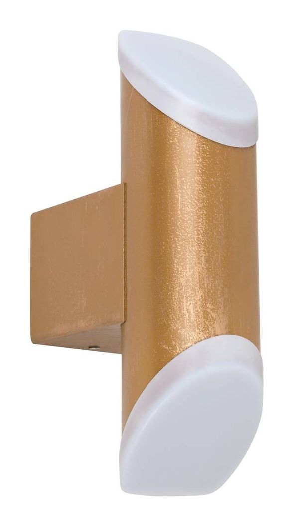 Außenleuchte Wandleuchte Reynosa Up & Downlight aus Metall u. Kunststoff golden ockergelb L:9cm B:6cm H:21cm IP44