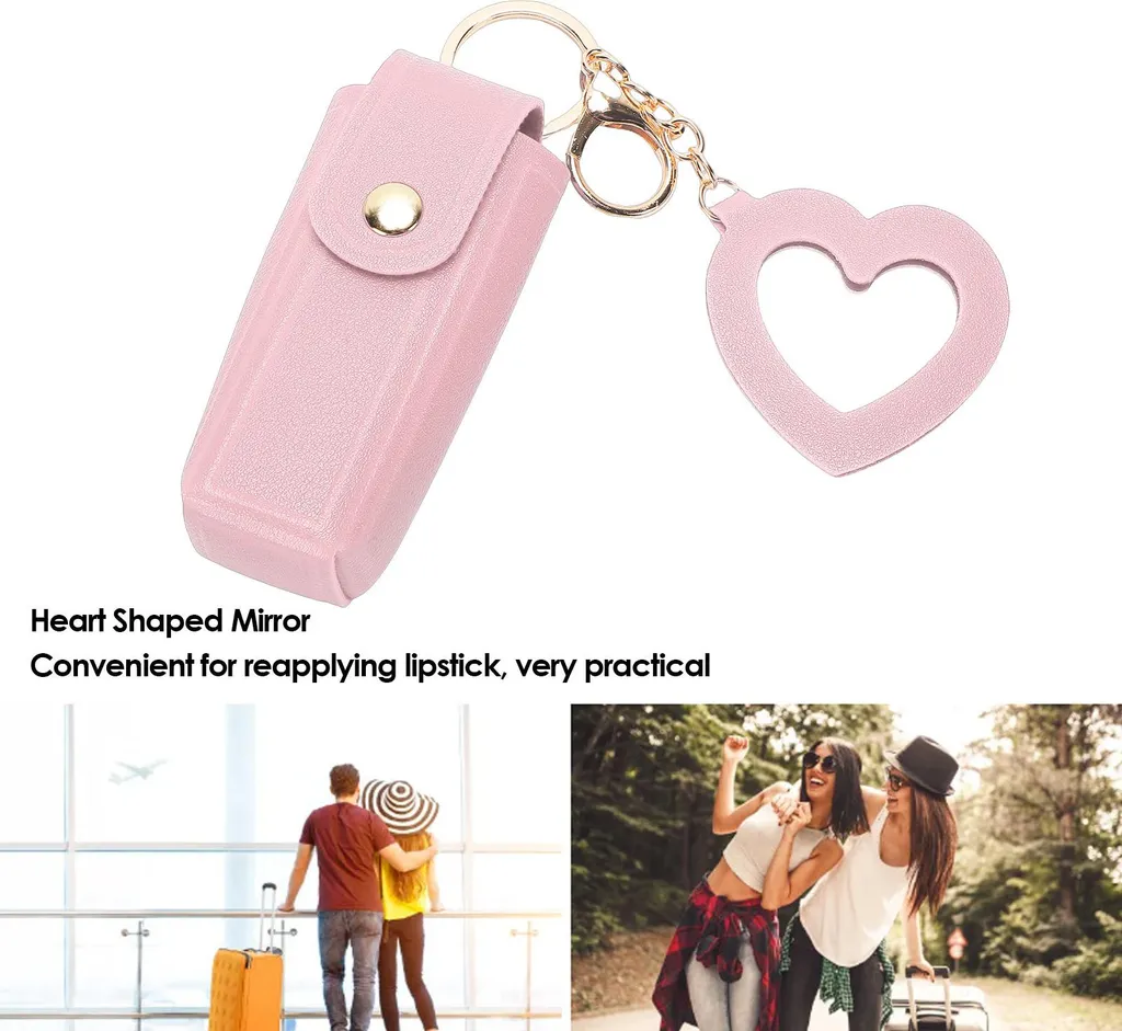 Portagioie Da Tavolo Con Specchio In Ecopelle Rosa - Organizer Multifunzione 23x17,5x8,5 Cm Per Donne E Ragazze - 2