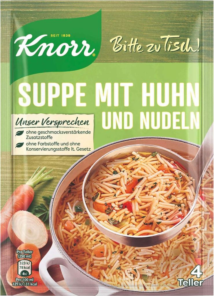 Knorr Bitte zu Tisch! Hühnersuppe mit Nudeln 92g