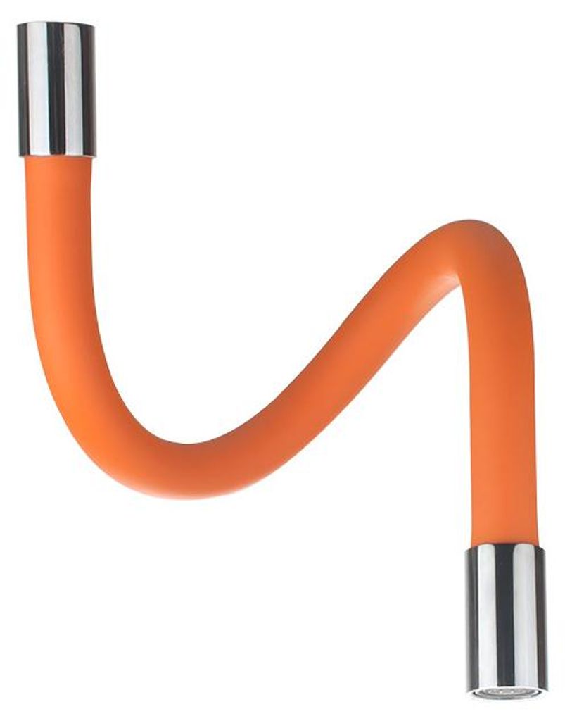 1 Stück 360°-Rohrverbinder, 1/2 Zoll breit, große Anschlussstück für Bad-Rücklaufverlängerung, er Winkel, Anti-Rohr (20 cm, orange)