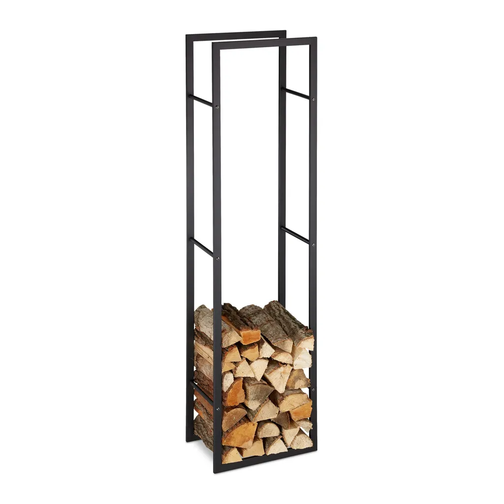 Cesto per Legna RD8772 in Vimini Naturale con Fodera | Arredo Camino