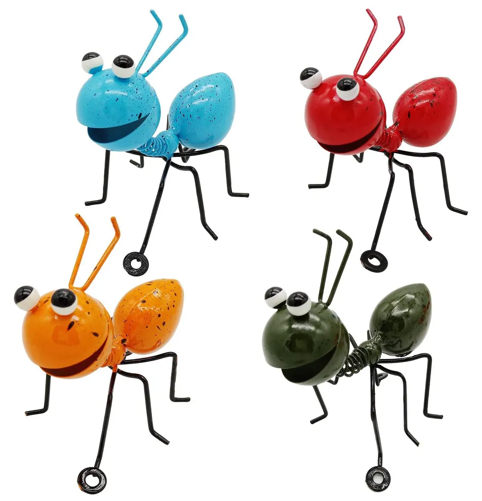 Sculptures fourmis décoratives en métal pour terrasse et intérieur