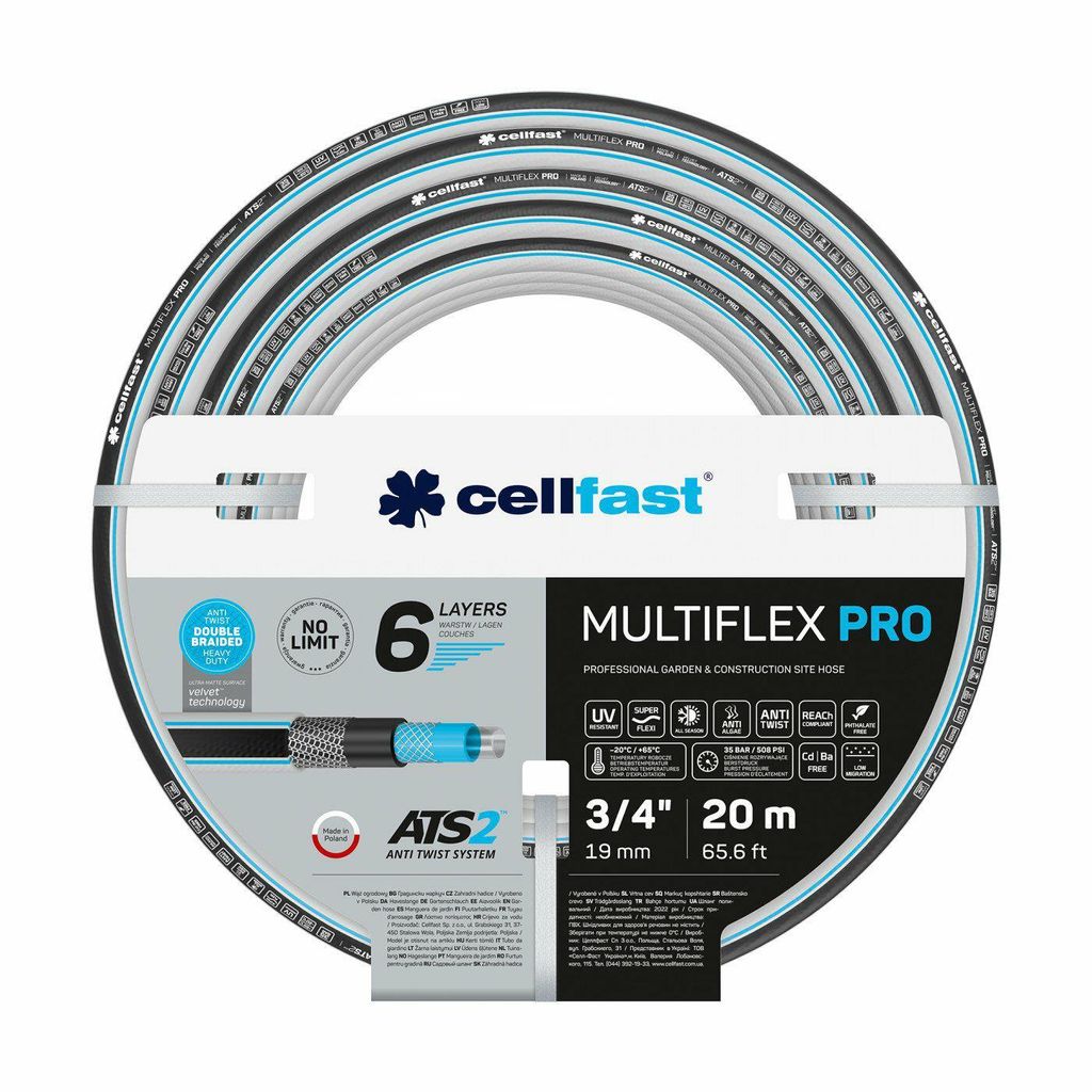 Cellfast Wąż Ogrodowy Multiflex Pro Ats2 3/4" 50M Zdjęcie produktu 