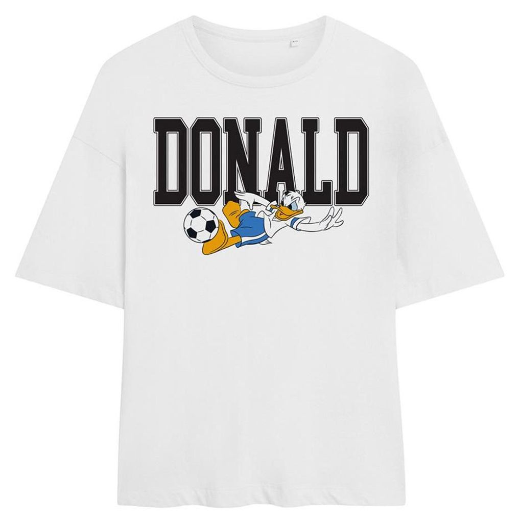 Disney - "Football Kick" T-Shirt für Damen, Übergroß TV34710 (M) (Weiß)