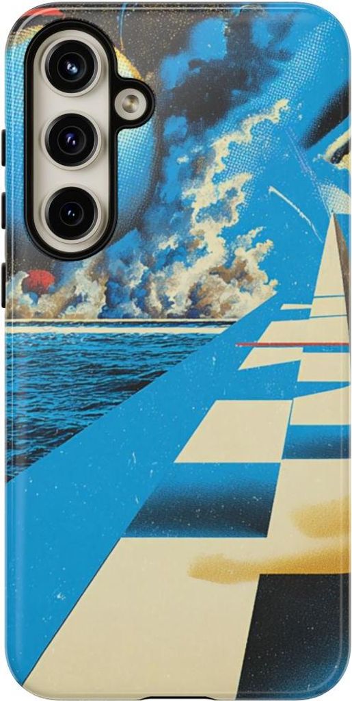 Surreale geometrische Ozeanszene – Hülle Kompatibel mit Samsung Galaxy S24 Plus