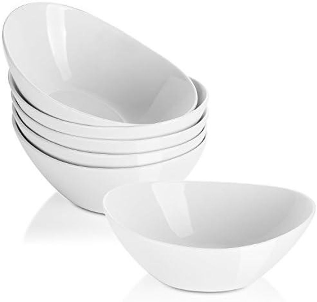 Müslischale aus Porzellan, 475ml Keramikschale 6pcs Set, Dessertschalen, Salatschüssel Set, Suppenteller Keramik, Verwendet für Salat, Brot, Des...