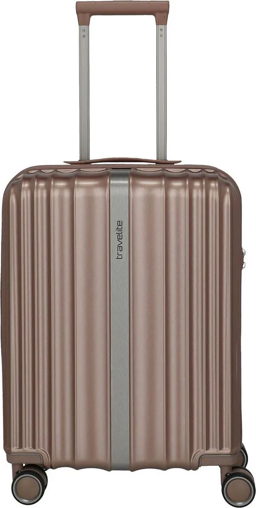 Travelite Paros 4W Trolley Cappuccino - Valigia Rigida ABS Elegante
