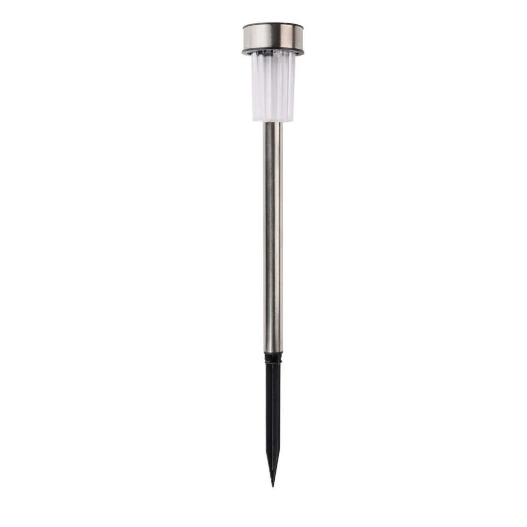 Éclairage d'Allée Solaire Lot de 10 Balises en Inox Spot Jardin Blanc