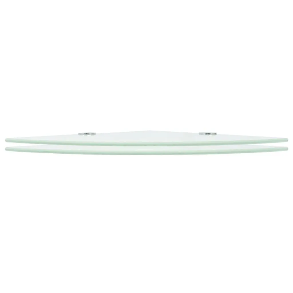 Étagères d'angle 25 cm en verre trempé blanc vidaXL supports chrome