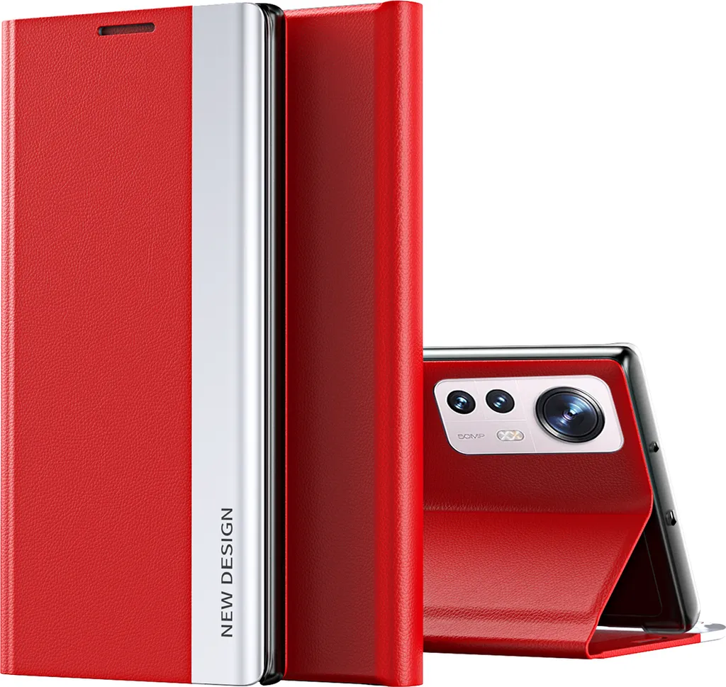 Custodia Anti-caduta Xiaomi Mi 12 Rossa con Stand e Magnete Potente