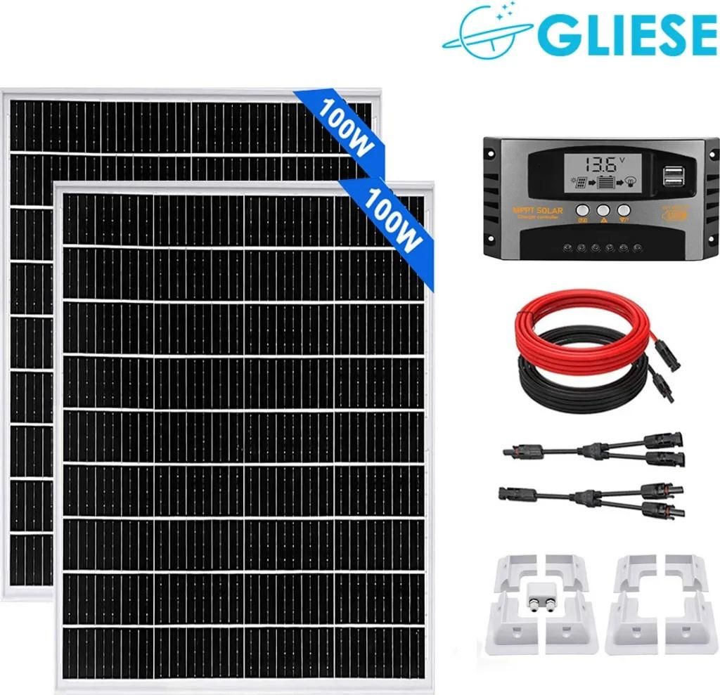 200W 12V Wohnmobil Set Solaranlage Komplettset Produktbild 