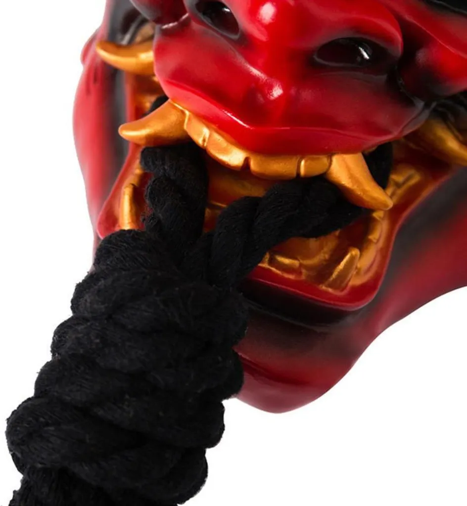 Couvre-visage Démon Japonais en Résine Accessoire de Scène et Spectacle
