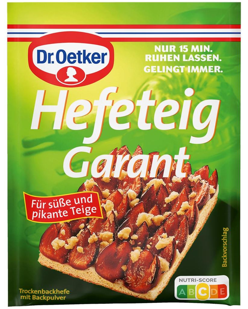 Oetker Hefeteig für süße und pikante Teige ohne Gehzeit 32 Produktbild 