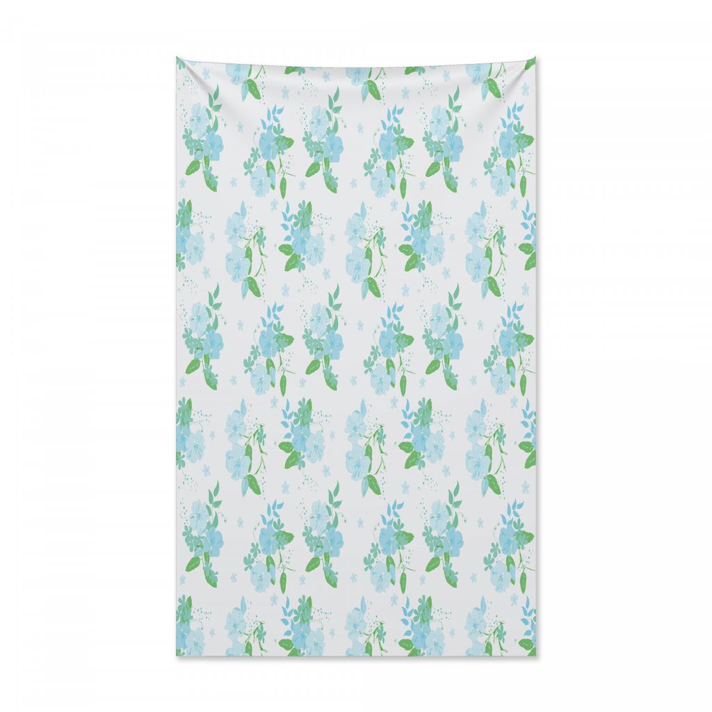 Abakuhaus Blumen Wandteppich und Tagesdecke, Romantisches Pflanzen Design aus Weiches Mikrofaser Stoff Kein Verblassen Klare Farben Waschbar, 140 x...