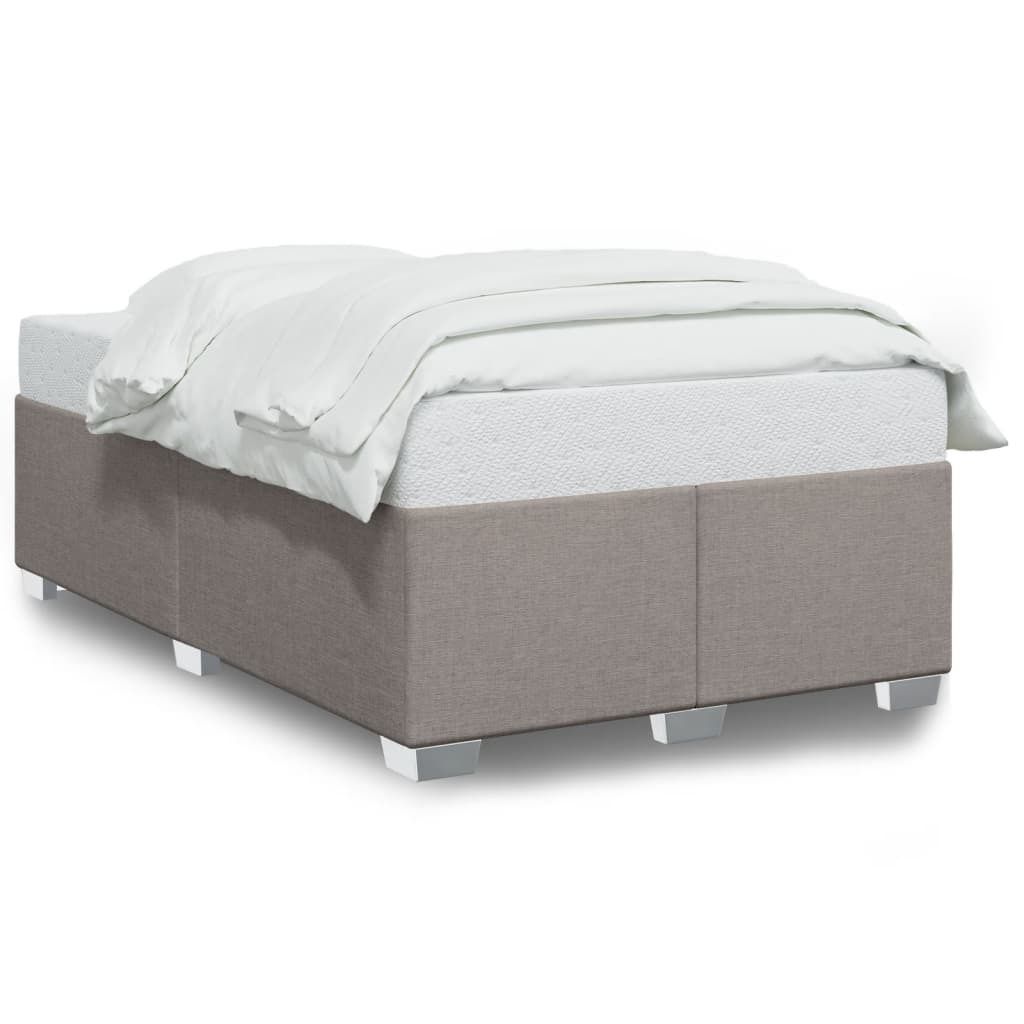 vidaXL Bettgestell ohne Matratze Taupe 120x200 cm Stoff