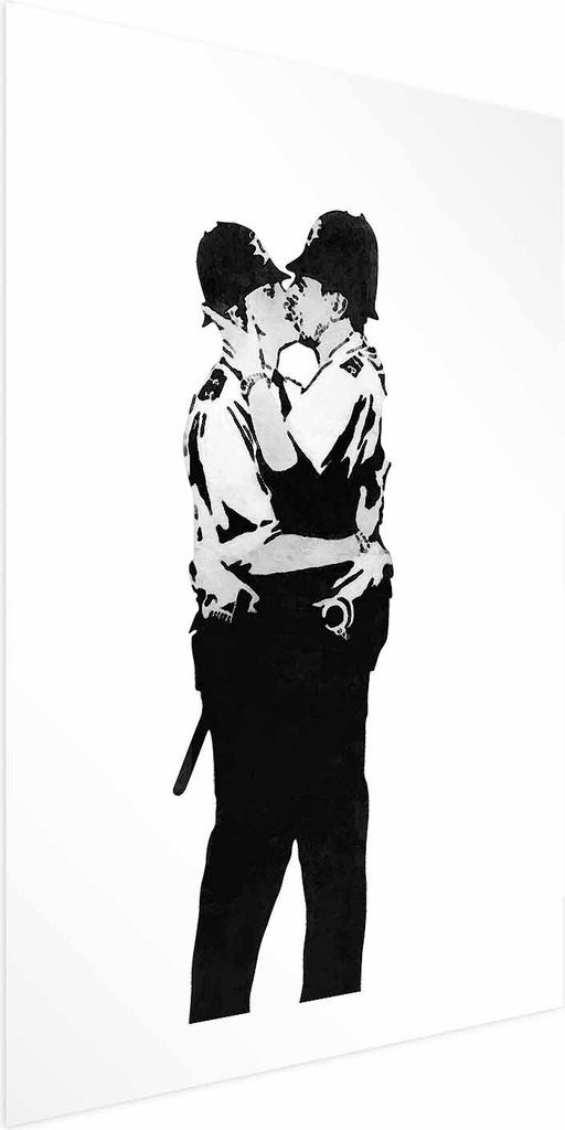 Posterpapier Poster - Kissing Coppers 21x30 cm Streetart h-C-0146-ao-a