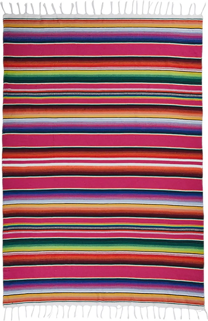 Nappe chemin de table style mexicain 150x180 cm pour déco de fête