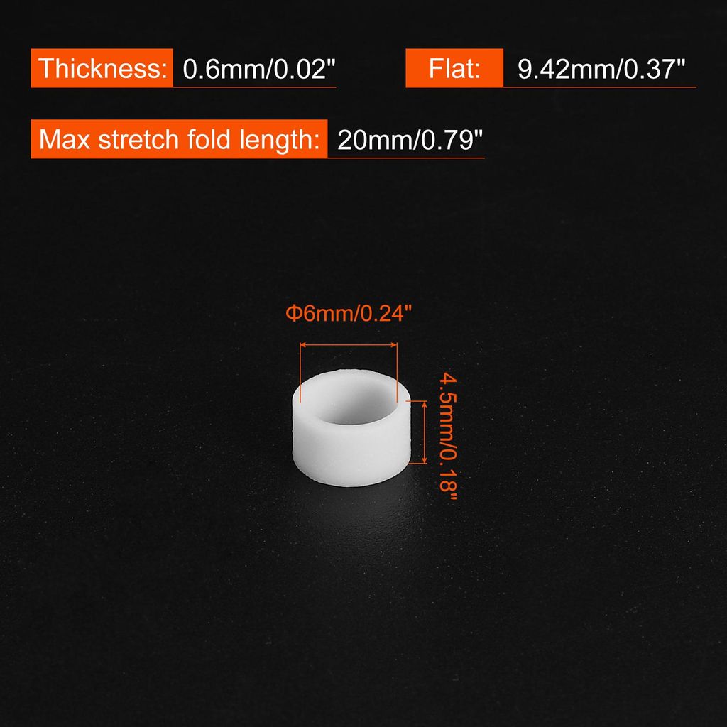 50 Stš¹ck Gummiband Elastische Gummilitze 3/8" Flach Boxen Kordelwickel Wei?