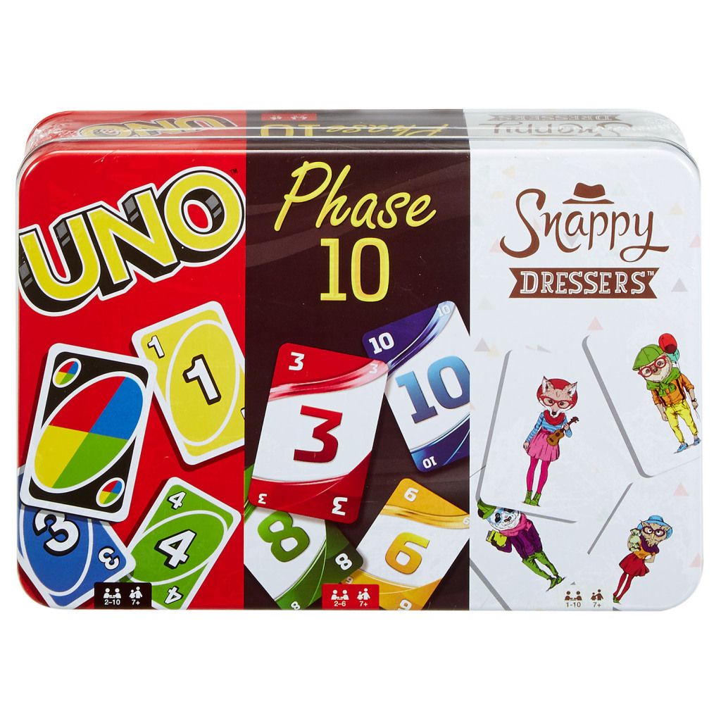 Uno Phase 10 Skip Bo Wild Flip Kartenspiel Karten Gesellschaftsspiel 