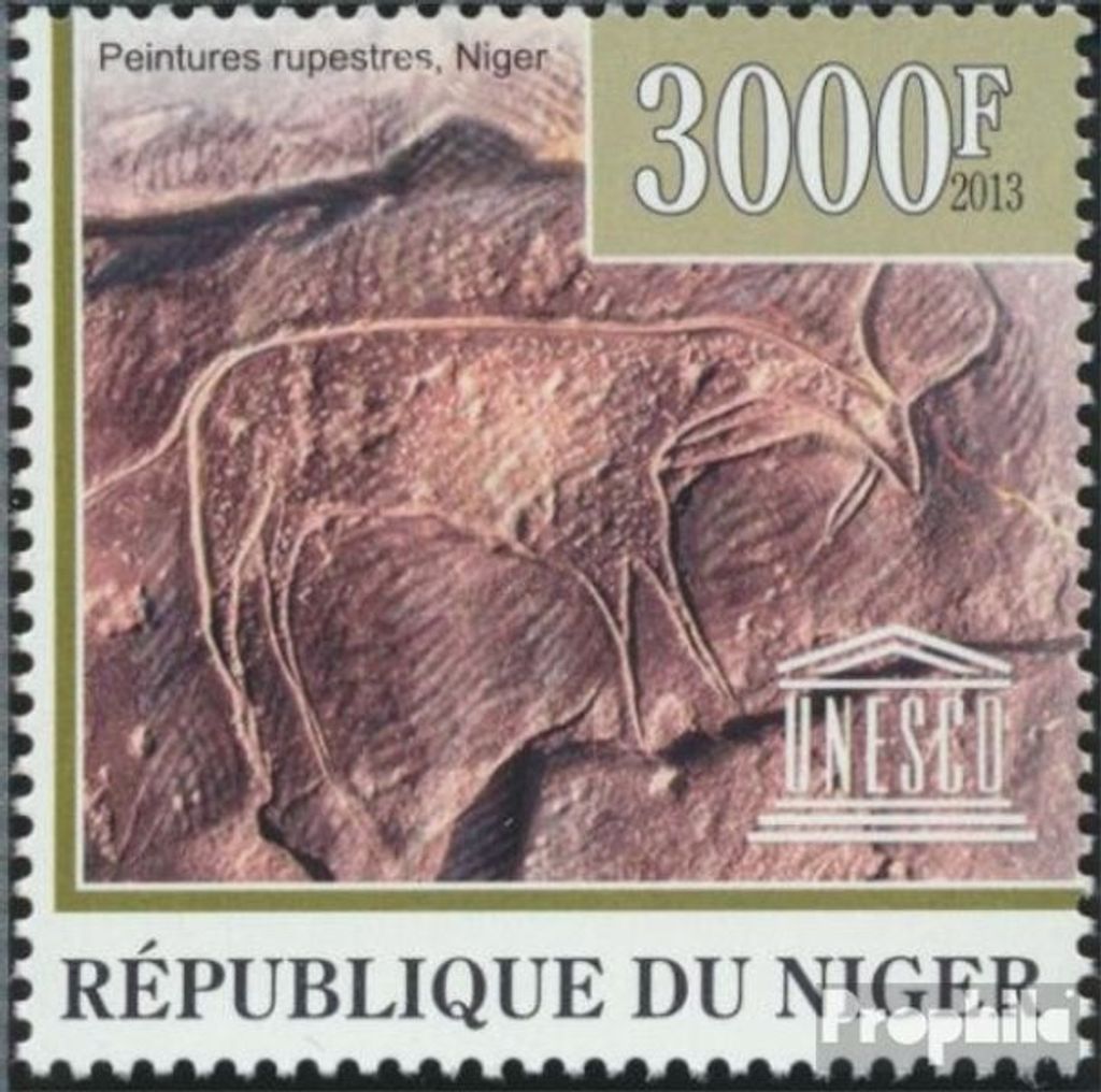 Briefmarken Niger 2013 Mi 2266 (kompl. Ausg.) postfrisch Plateau Djado, (Höhlenmalereien, Niger), UNESCO