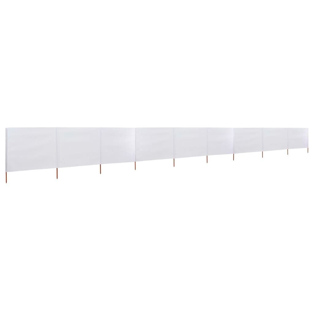 vidaXL 9-teiliges Windschutzgewebe 1200 x 120 cm Sandweiß Produktbild 