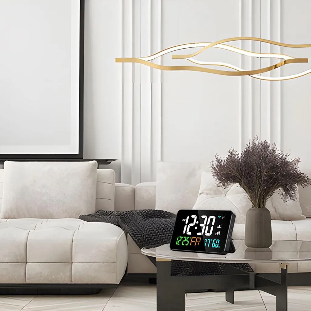 Horloge connectée LED avec luminosité réglable et capteurs de précision - 8